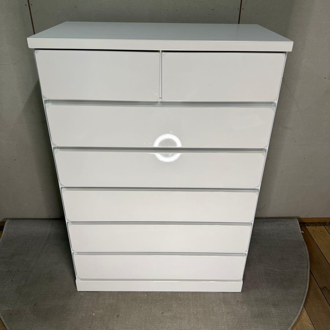 【738】【美品】ホワイト 6段チェスト