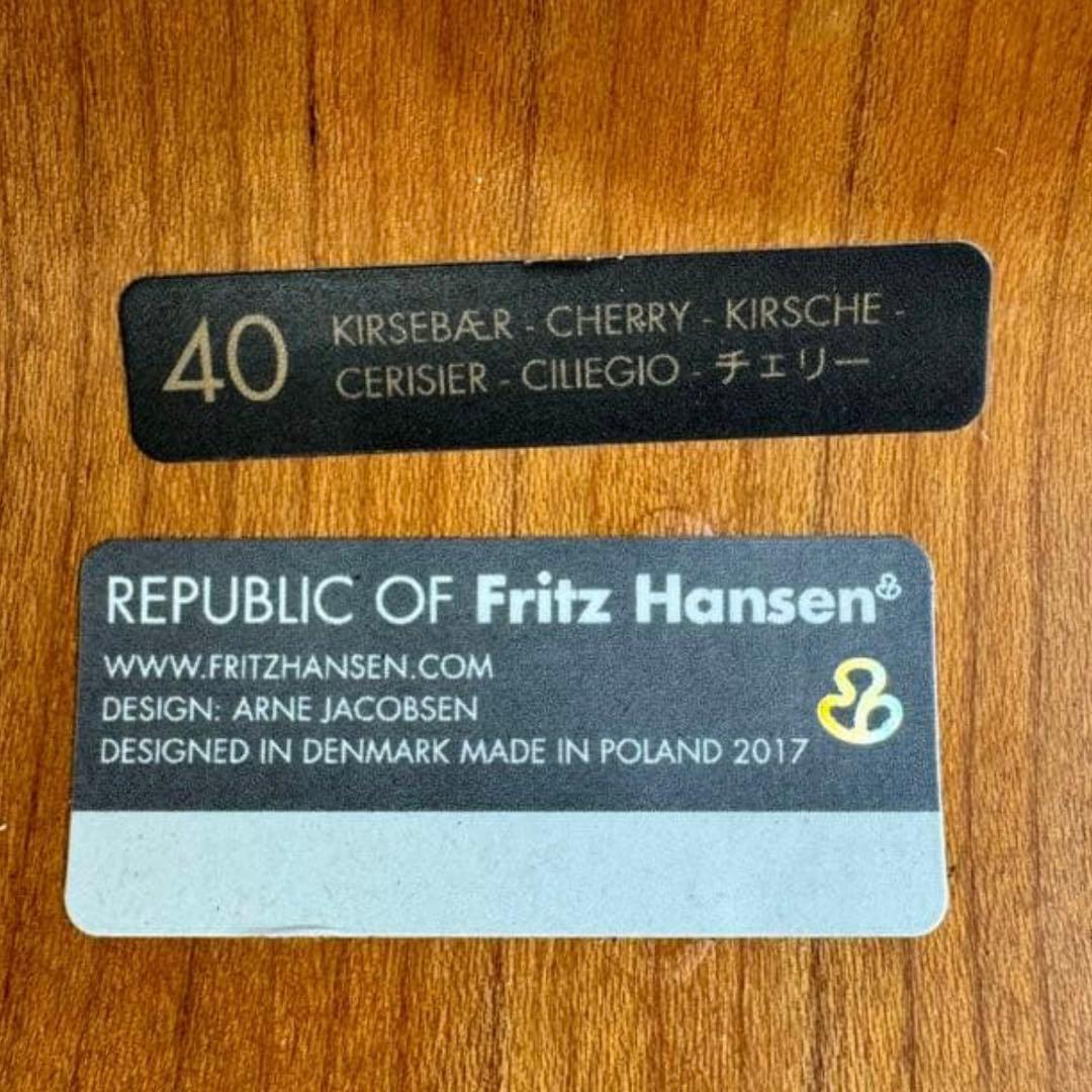 美品 フリッツハンセン社製 セブンチェア チェリー40