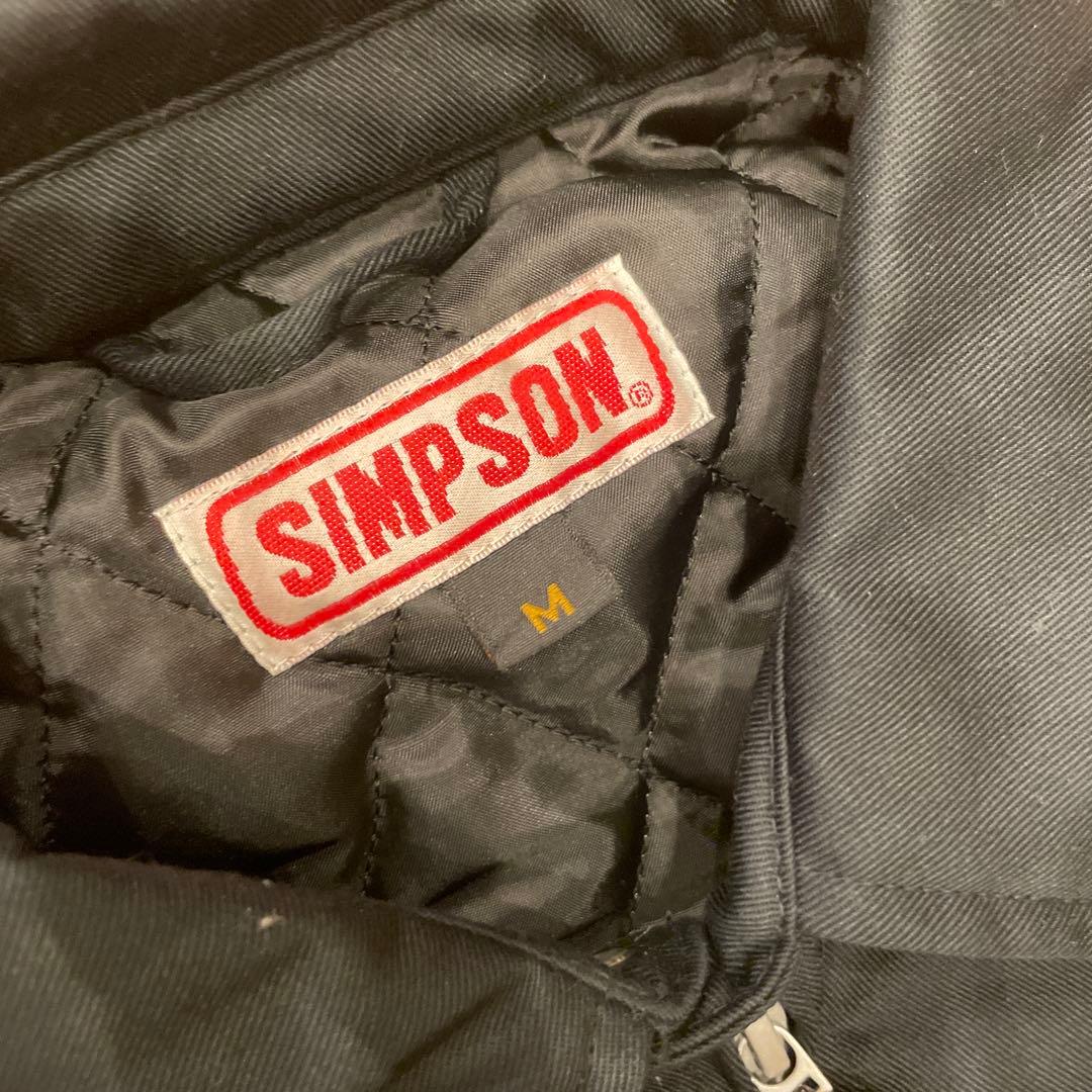 k*様 SIMPSOM ロゴ刺繍 キルティングジャケットブラック