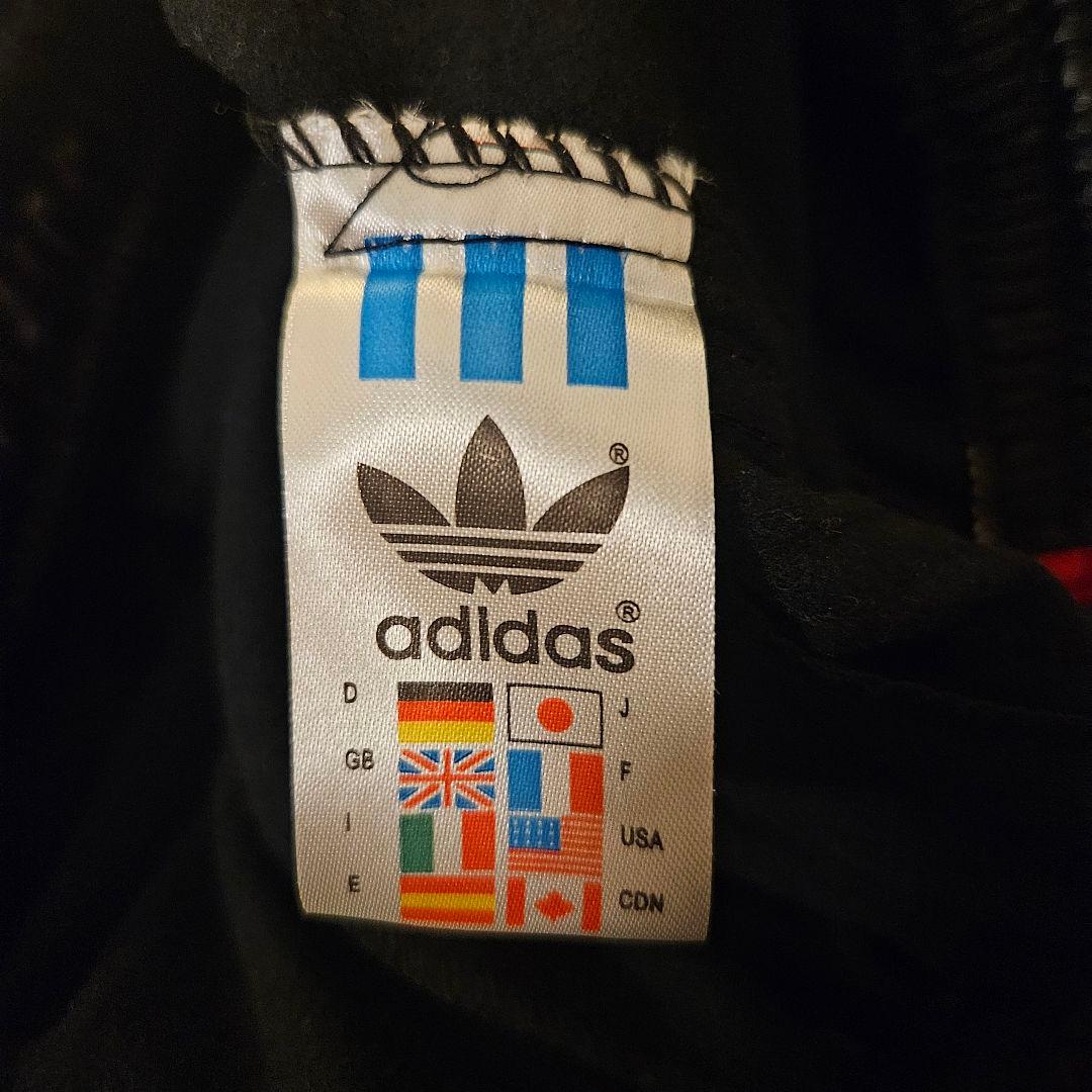 adidas CHILE62 ジャージ 上下セット L ブラック レッド 光沢