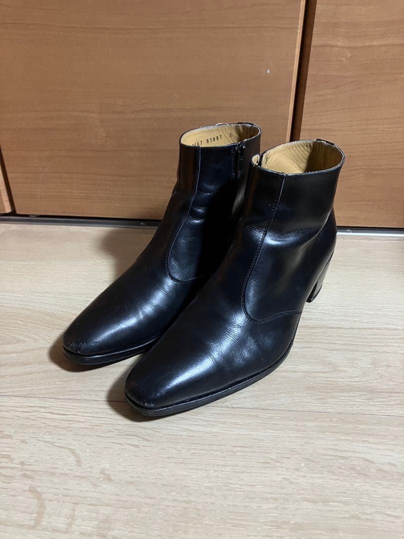 Simon Fournier ヒールブーツ サイドジップ メンズ スムース