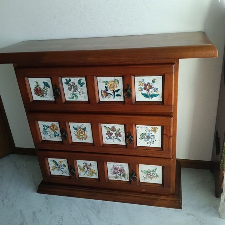 【値下げ❗】ACTUS　バレンシア 3段タイルチェスト