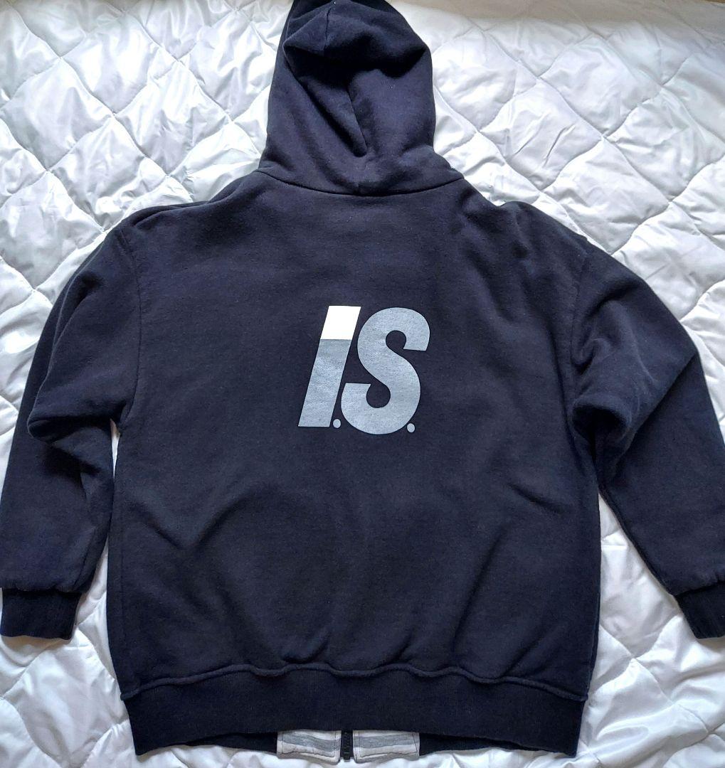 [レア] イッセイスポーツ リバーシブルパーカー 黒×グレー·白