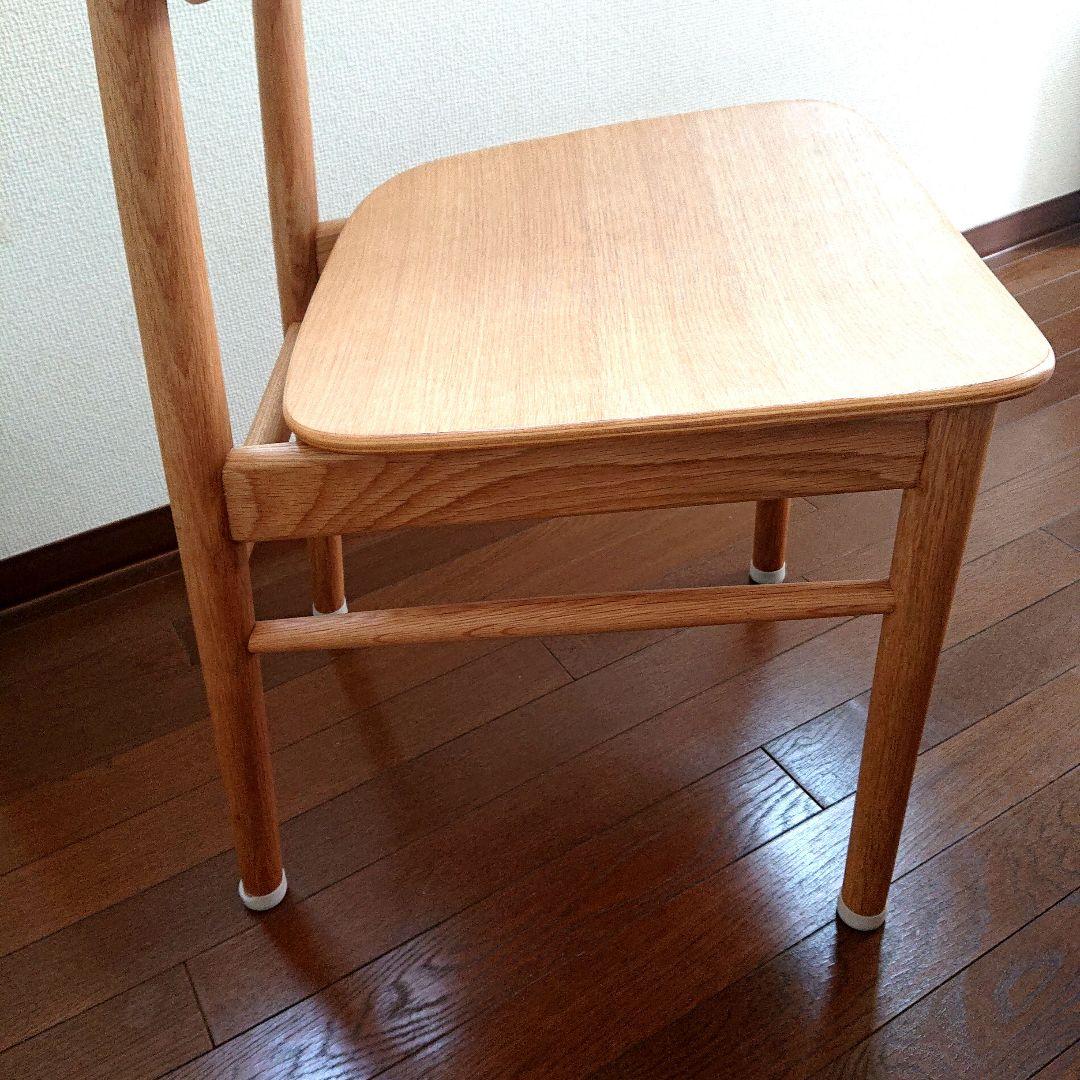 無印 ラウンドチェア オーク材 椅子 幅45 家具