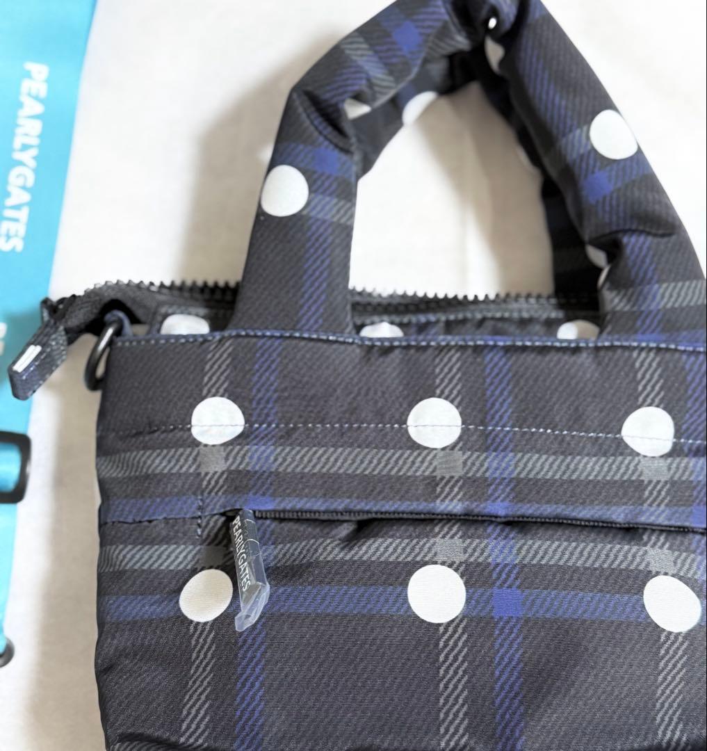 ☆新品未使用☆PEARLY GATES チェック×ドット柄 中綿カートバッグ