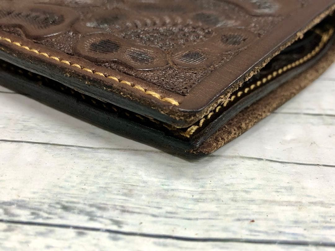 RRL ダブルアールエル ハンドツールド レザービルフォールド 二つ折り財布