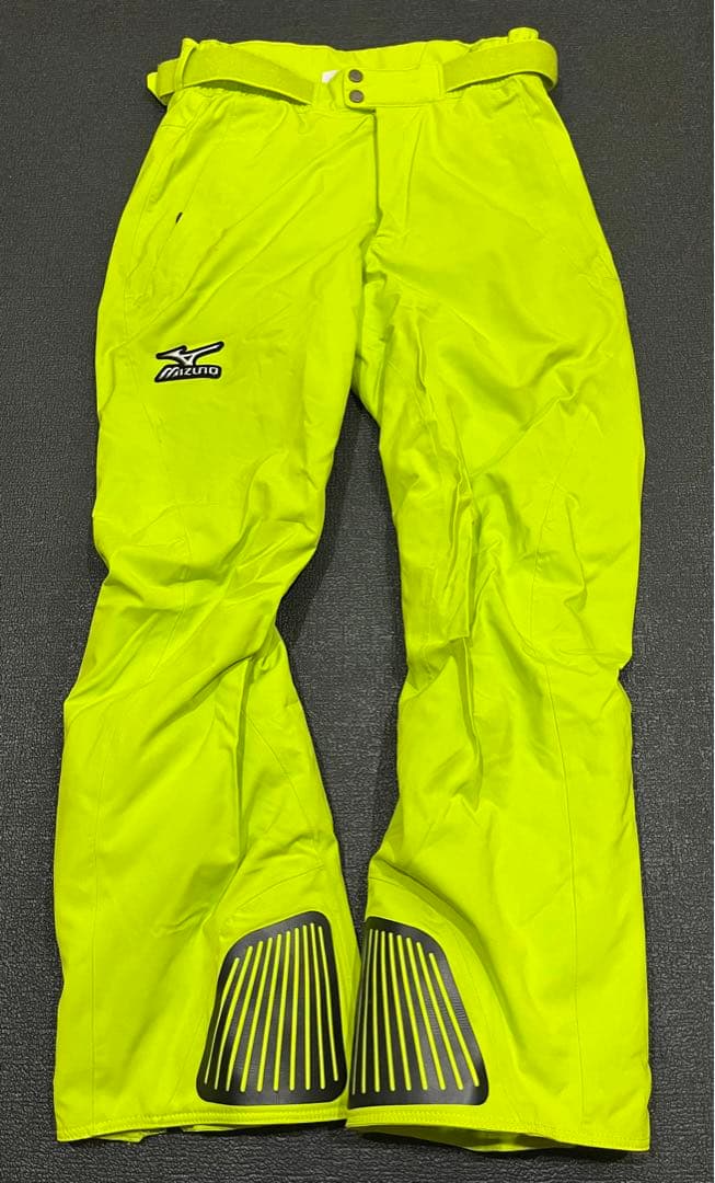 MIZUNO ミズノ スキーパンツ 蛍光イエロー　ブレスサーモ サイズL オマケ