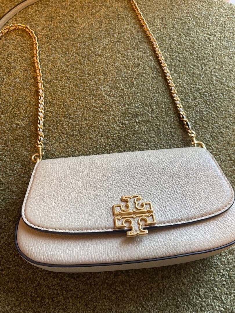 Tory Burch ホワイトレザーショルダーバッグ