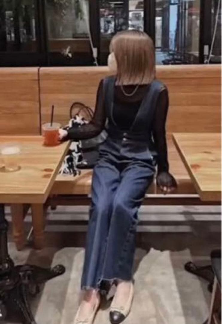 ZARA デニム サロペット リラックスカット XL オーバーオール ジーンズ