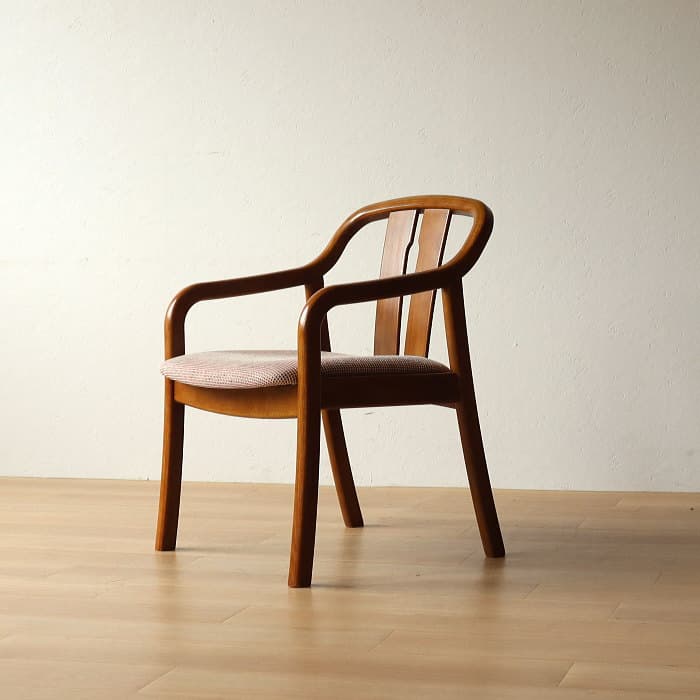 オールド カリモク アームチェア レトロ 肘付イス