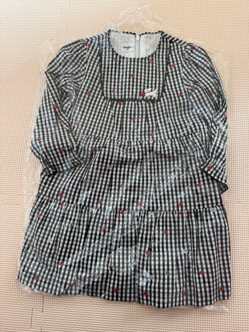 新品未使用familier チェック柄 ワンピース 100