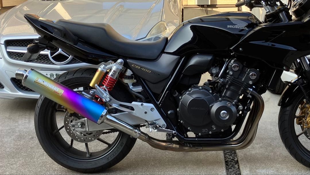 【美品】CB400 NC42 モリワキ スリップオンマフラー