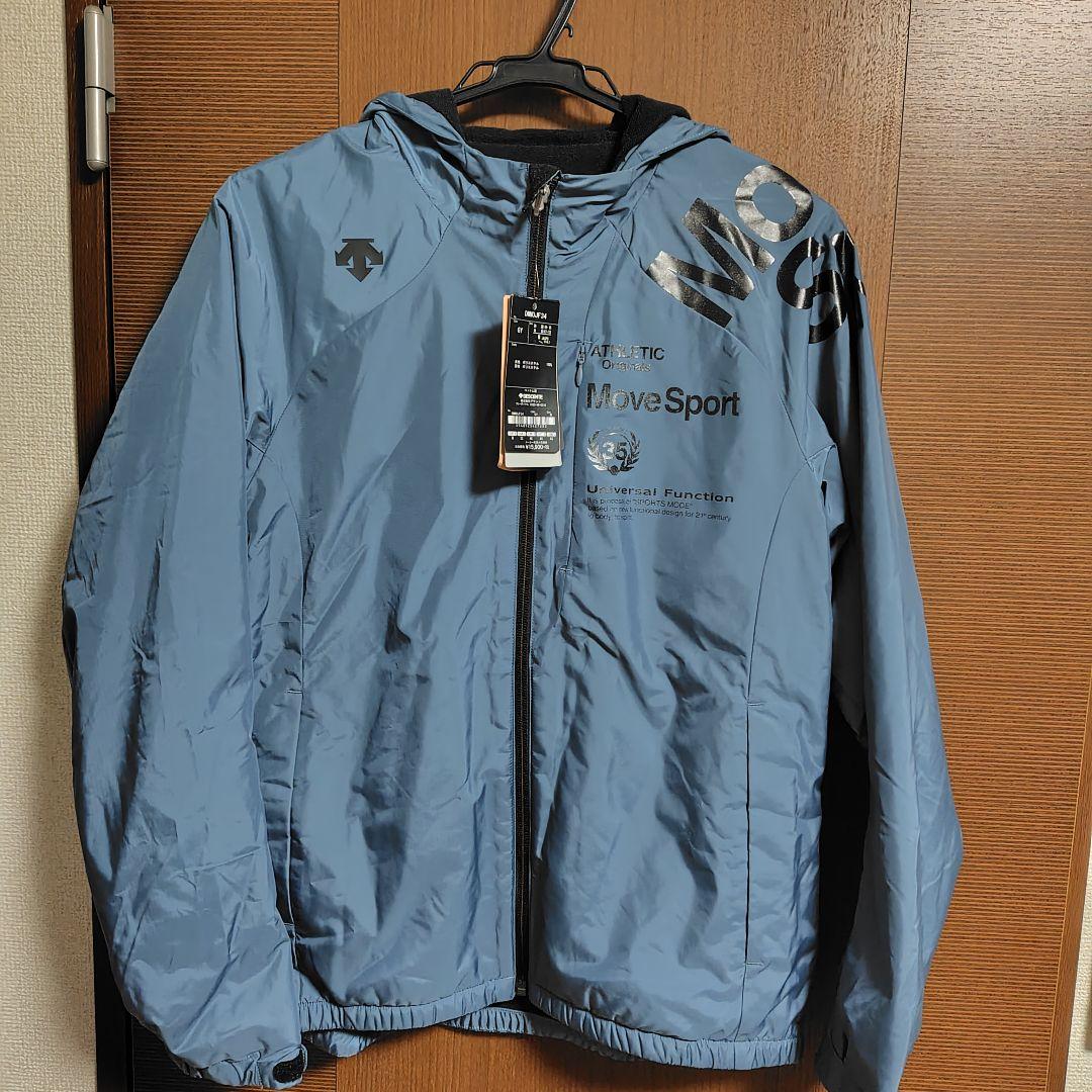 新品タグ付　DESCENTE　ウインドブレーカー　ブルーグレー　Mサイズ