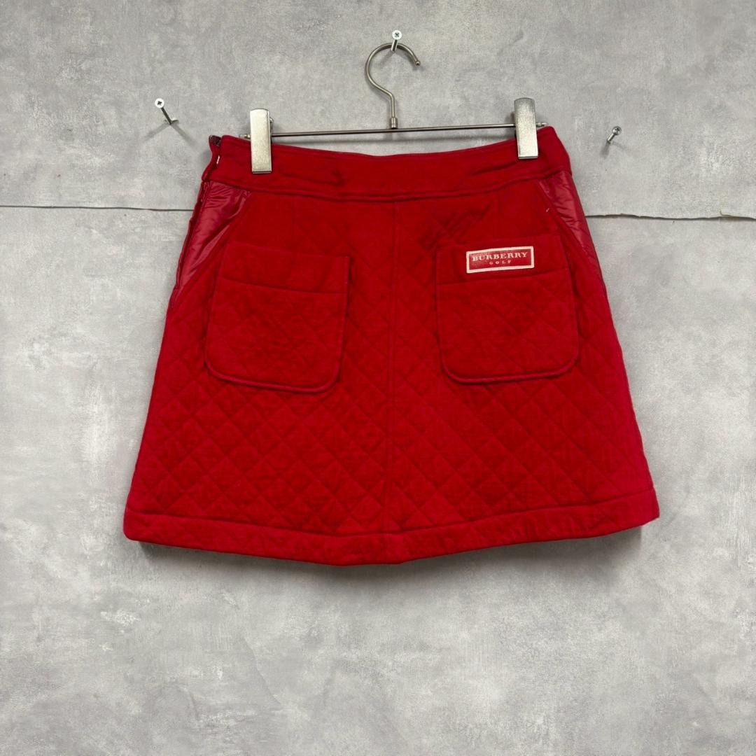 Burberry GOLF センタープリーツ　キルティングスカート N2553
