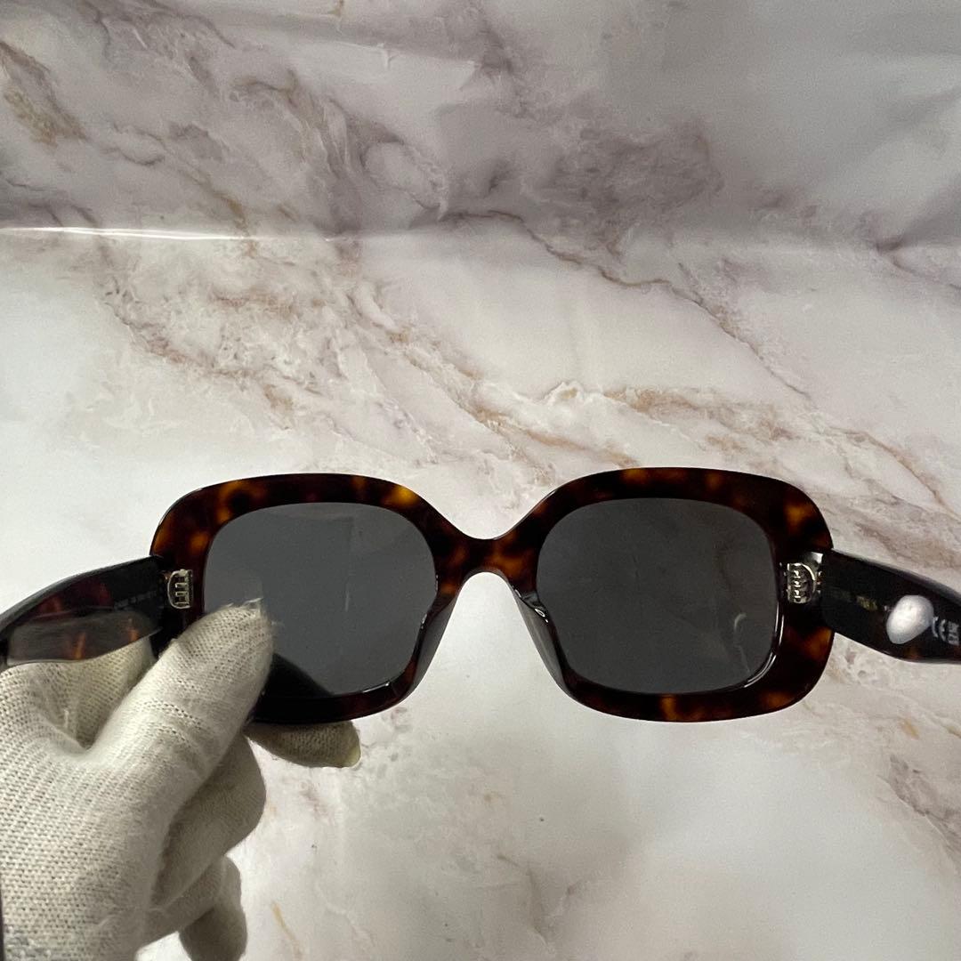 CELINE セリーヌ スクエア Y2K べっ甲 サングラス ケース付き