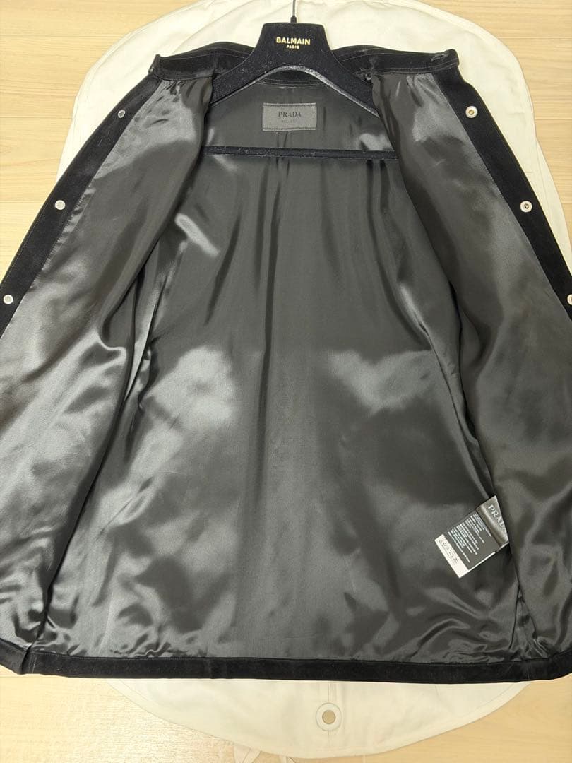 PRADA ベルベット シャツジャケット　ストレッチコットン