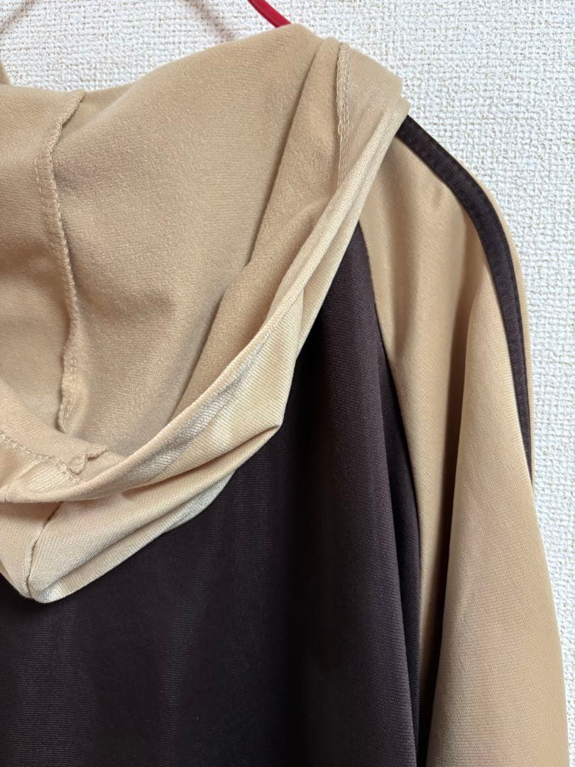 超希少　90S adidasミックスロゴ　トラックジャケット　ブラウンベージュ