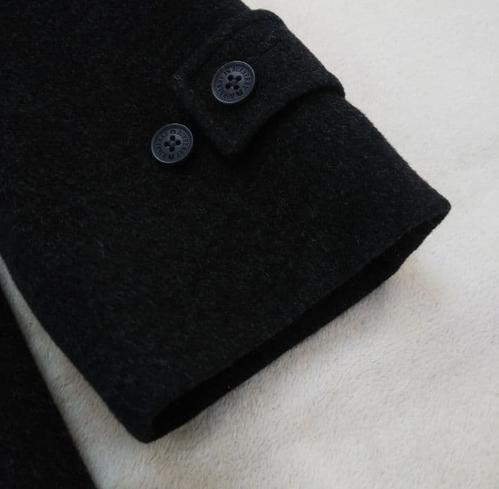 【極美品 M】バーバリーブラックレーベル 幻の 最高級 カシミヤ入 ウールコート