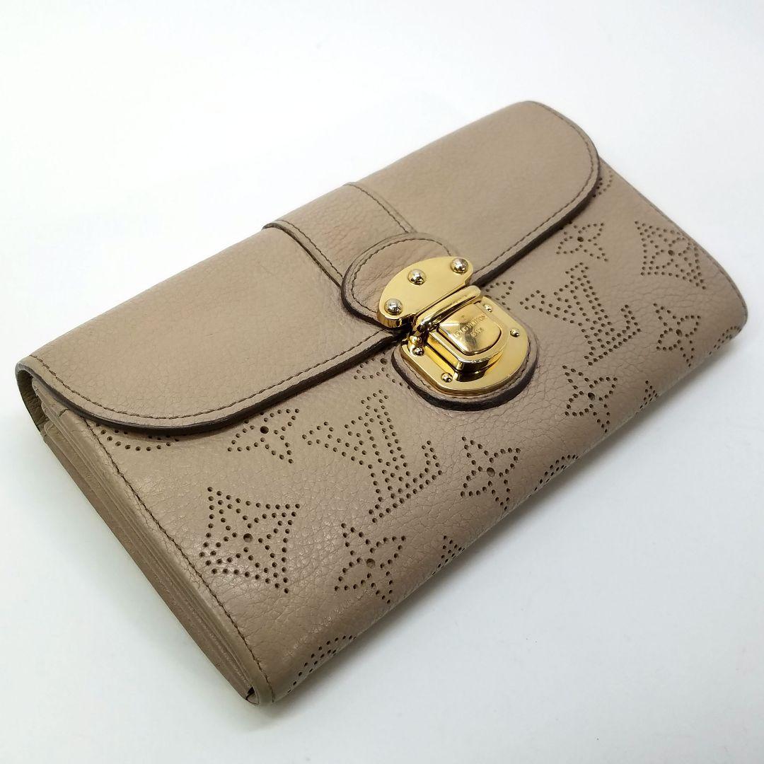 ルイヴィトン ポルトフォイユ イリス マヒナ レザー ベージュ サーブル