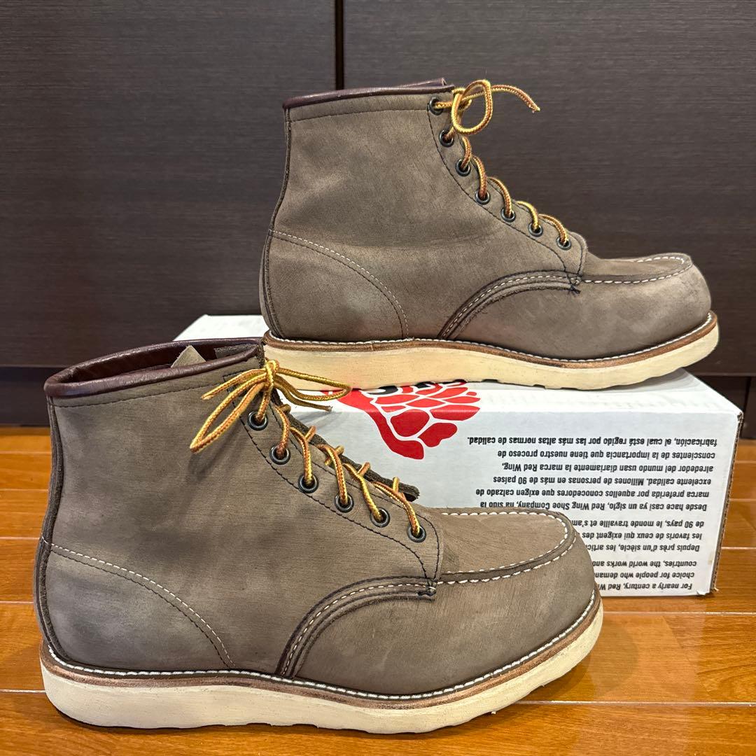 【良品•縦羽タグ•8EE】レッドウィング2877ヌバックレザー　グレージュ