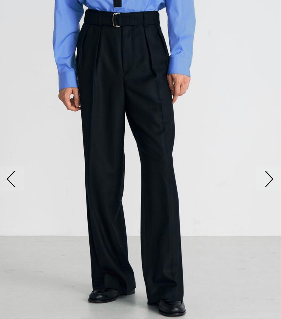 【新品未使用】EDITIONMEN Super160'sウールギャバベルトパンツ