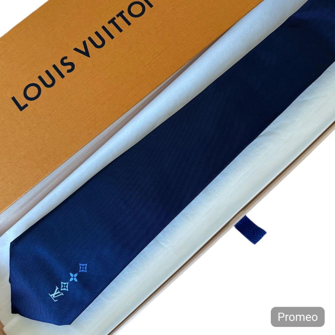 LOUIS VUITTON ネイビー ネクタイ 箱付き