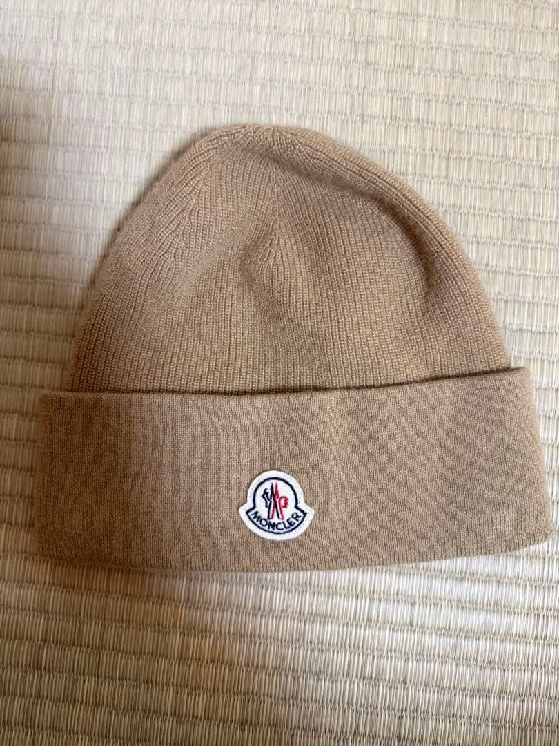MONCLE モンクレール　ベージュ ニット帽　ニットキャップ