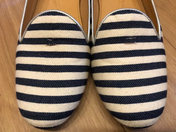 シャテル chatelles ボーダー フラットシューズ 38.5タッセル