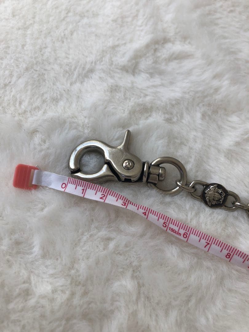 【美品】ジャンニヴェルサーチェ　ウォレットチェーン　シルバー　メデューサ