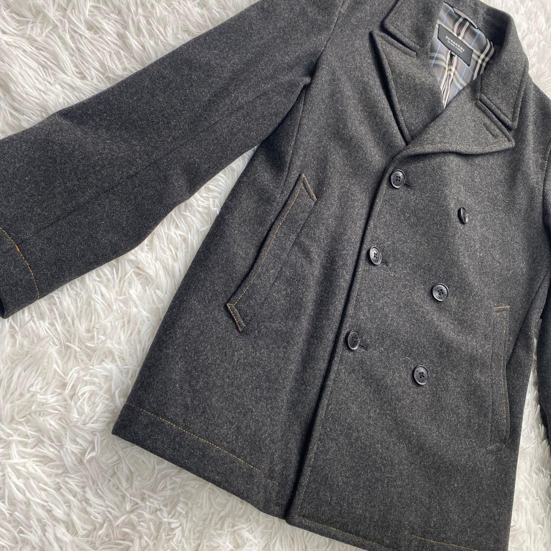 【極美品】BURBERRY BLACK LABELピーコート　グレー　M