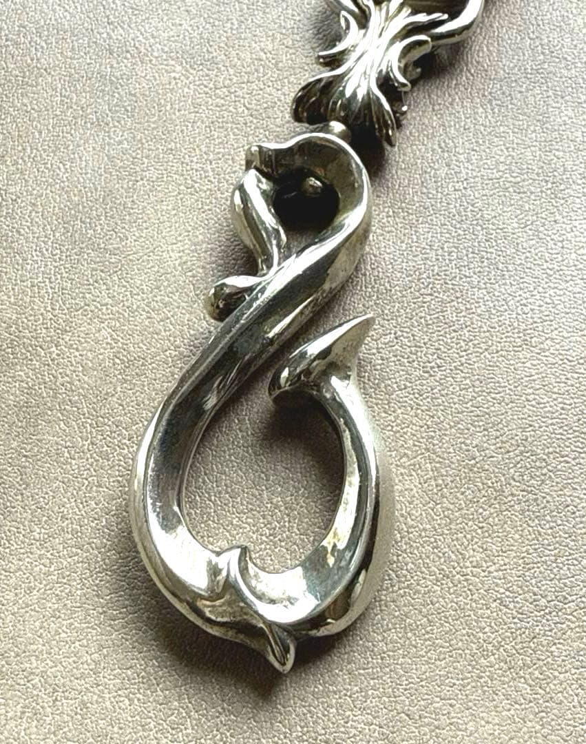 A&G エーアンドジー シルバー ウォレットチェーン クロスモチーフ