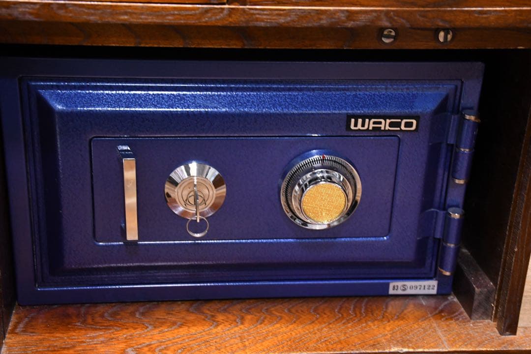 EFK22 民芸家具調 からくり箪笥 金庫付き 隠し抽斗 ケヤキ/欅杢目 小箪笥