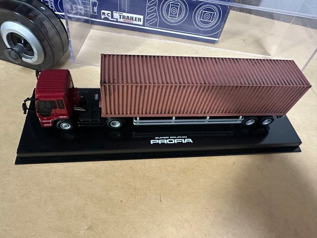 京商1/80 R/C プロフィア トレーラー 赤 リモコン付き