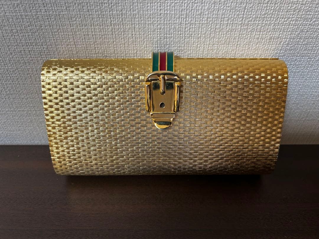 【9/14処分予定】オールドグッチ クラッチバッグ ゴールド ヴィンテージ