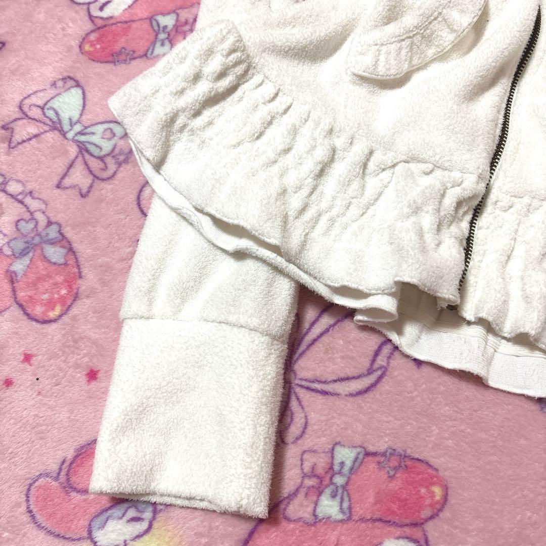 トゥララ　フリルレースパーカー　ハートチャーム　姫ギャルy2k リズリサ