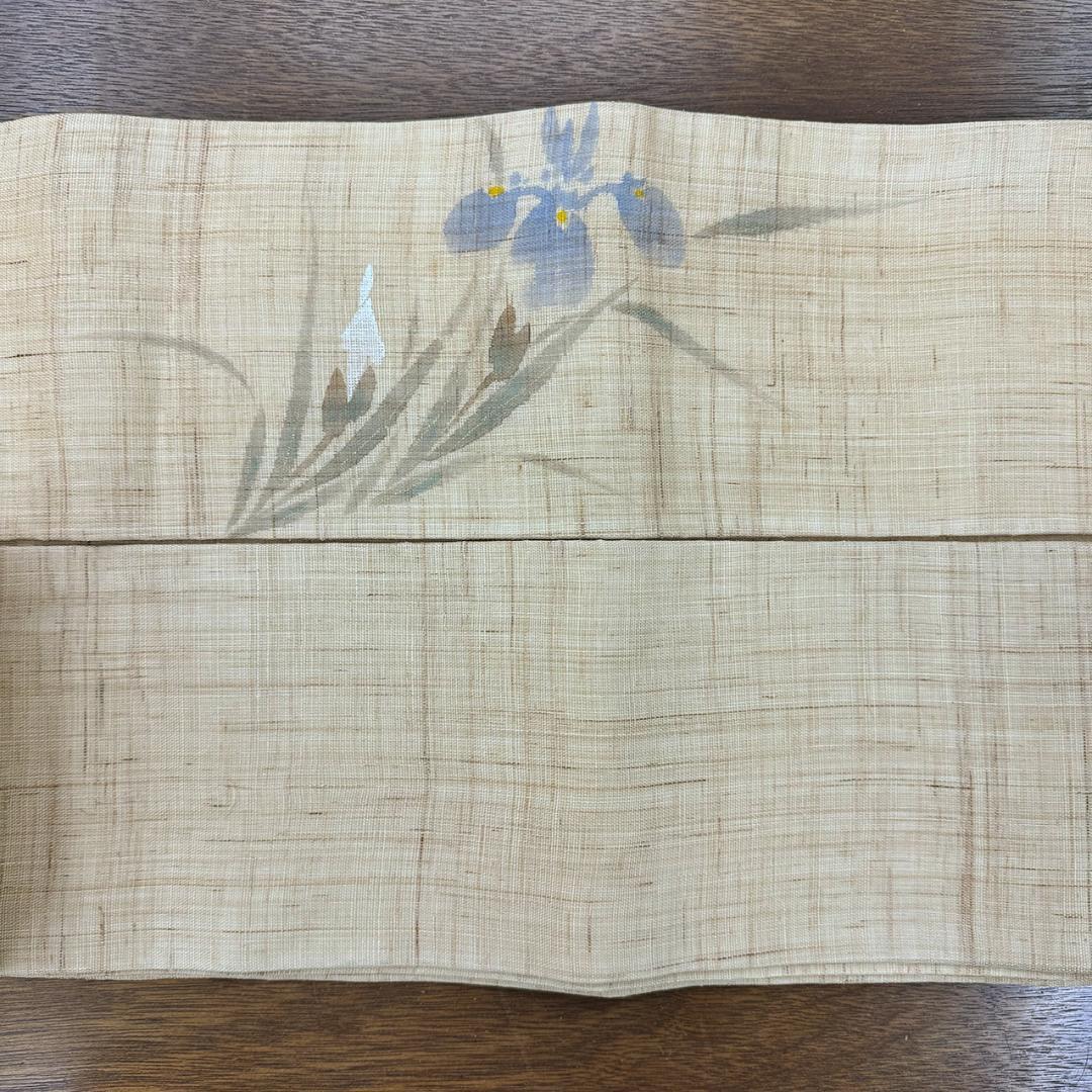 きものヱビス ■ 工芸キモノ野口 桐山紫香作 麻地 名古屋帯