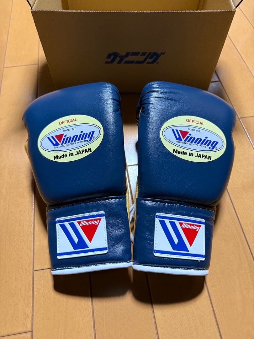 ［井上尚弥］Winning ボクシンググローブ 8ozネイビー/ゴールド