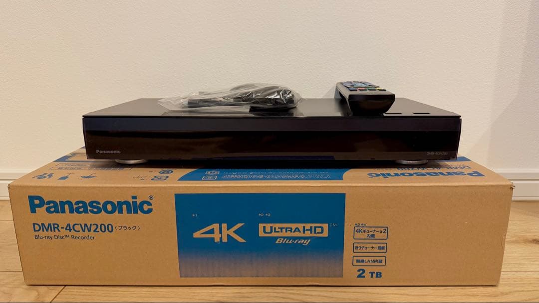 動作確認済みPanasonic DMR-4CW200 4K ブルーレイレコーダー