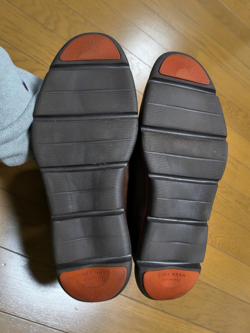 Cole Haan ダークブラウン 防水サイドゴアブーツ オレンジトリム　9.5