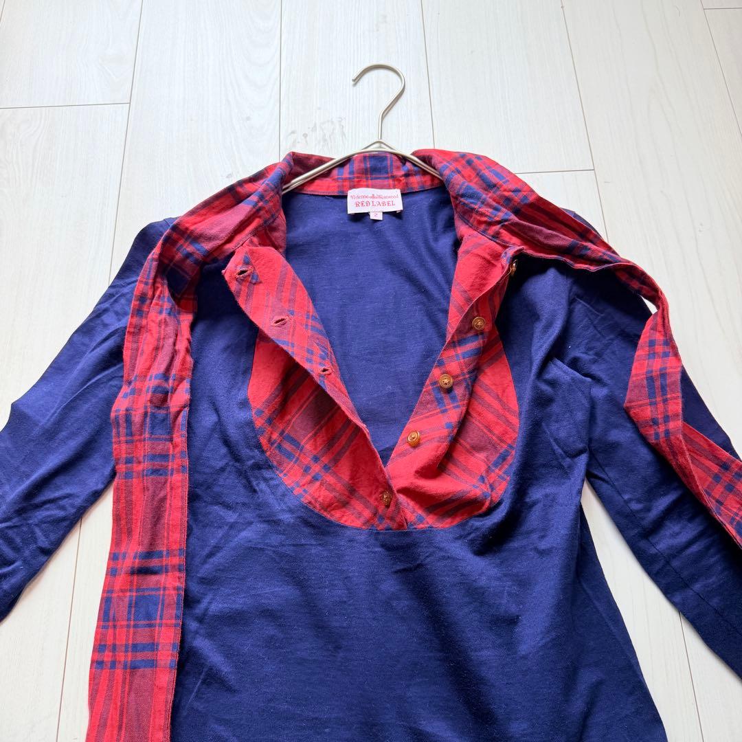 希少✨ ヴィヴィアンウエストウッド　ボウタイカットソー タータンチェック　オーブ