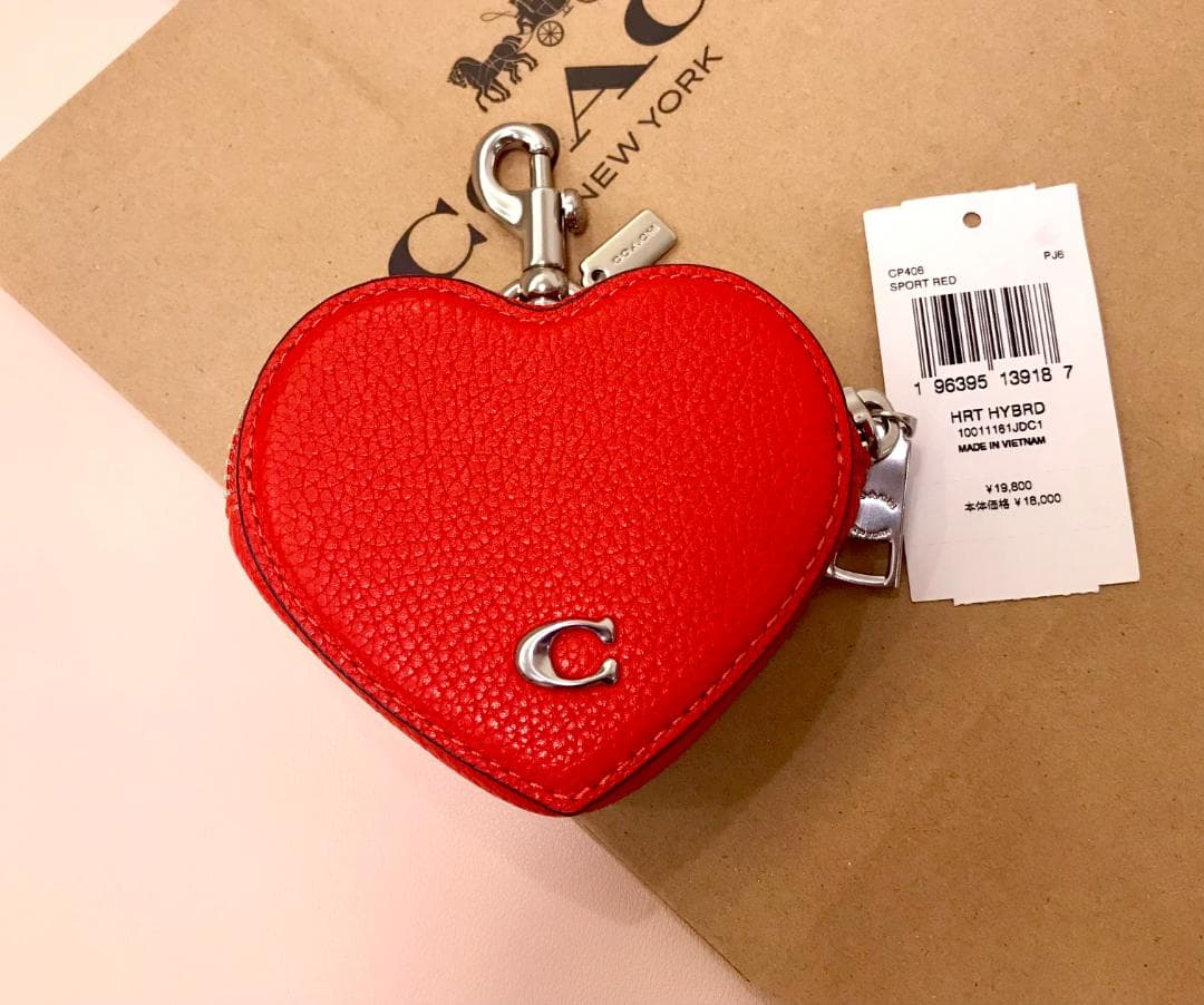 新品coach ハート  パース