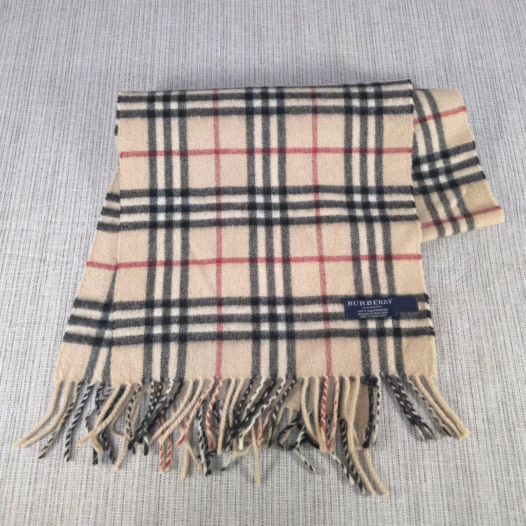 大人気　BURBERRY　バーバリー　ノバチェック　カシミヤ　マフラー