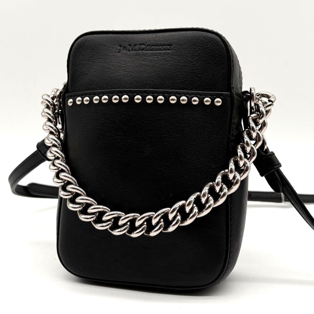 美品✨J&M DAVIDSON ペブル ミニ ショルダーバッグ レザー ブラック