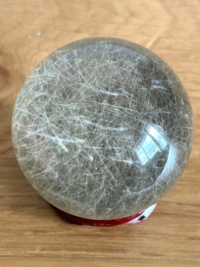 スモーキー　ルチルクォーツ　水晶　スフィア　39.9㎜