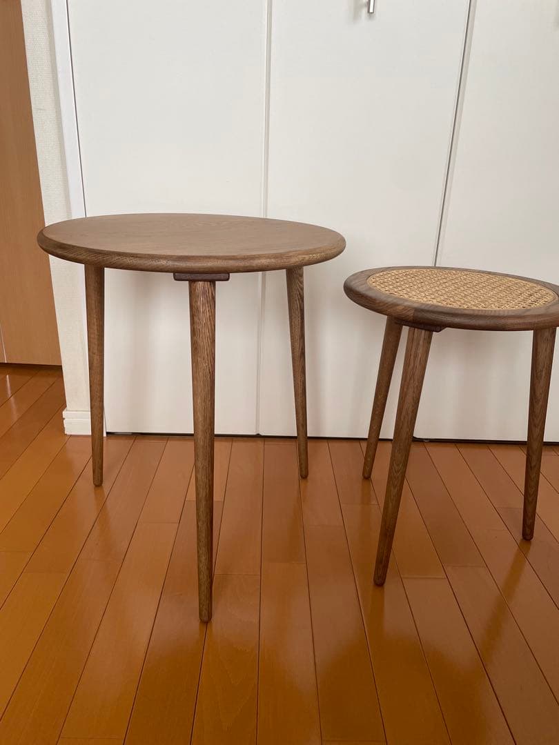 リセノインテリア　ネストテーブル RattanMix ブラウン