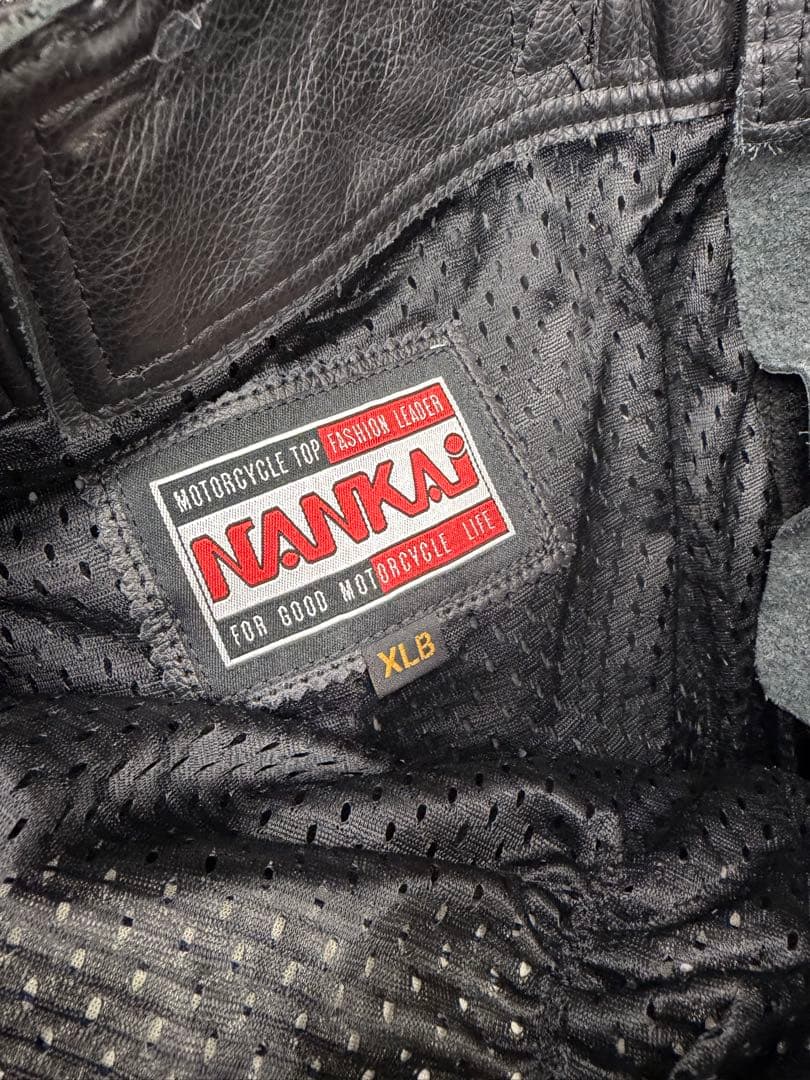 南海部品 NANKAI　レザー 牛革 ジャケット　パンツ　サイズXLB ブラック