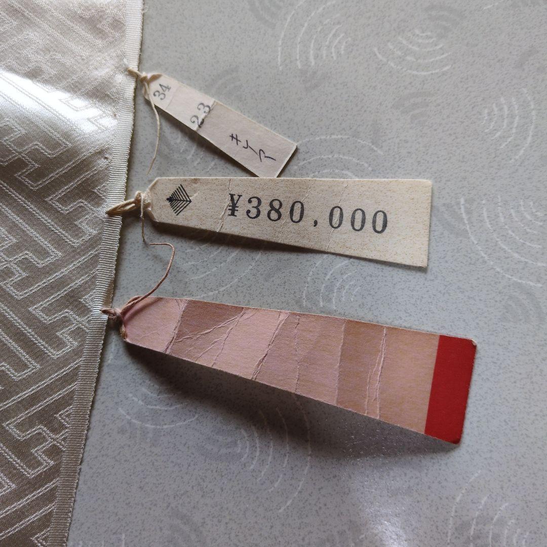 七五三３歳男の子の個性的な正絹鶴柄手縫いの被布(中綿無し）