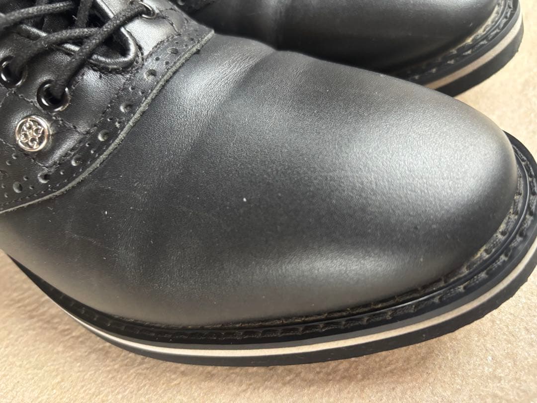 美品G/FOREメンズ牛革レザーガリバンダースパイクレス　ゴルフシューズ　箱あり