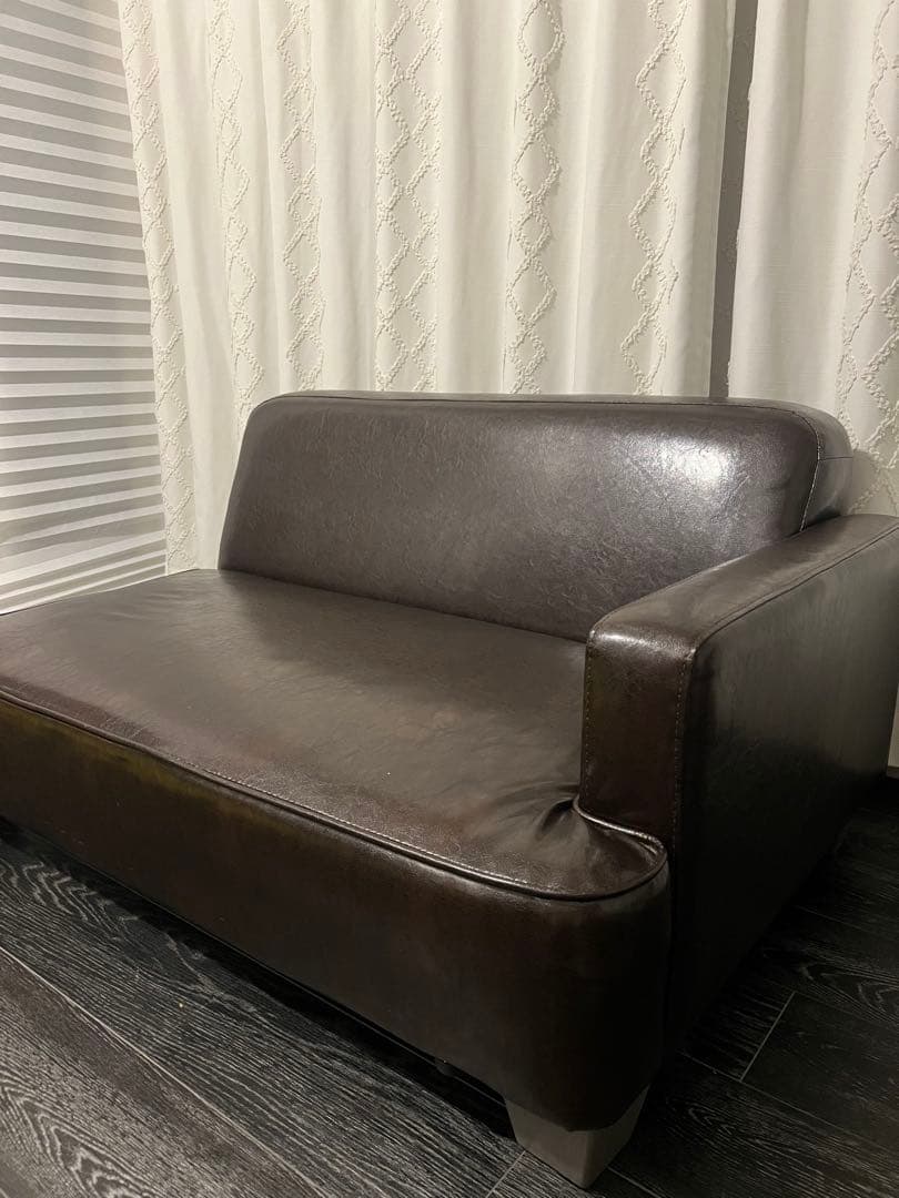 【早い者勝ち❗️】ヴィンテージ　ダークブラウン 2人掛けソファ　美品