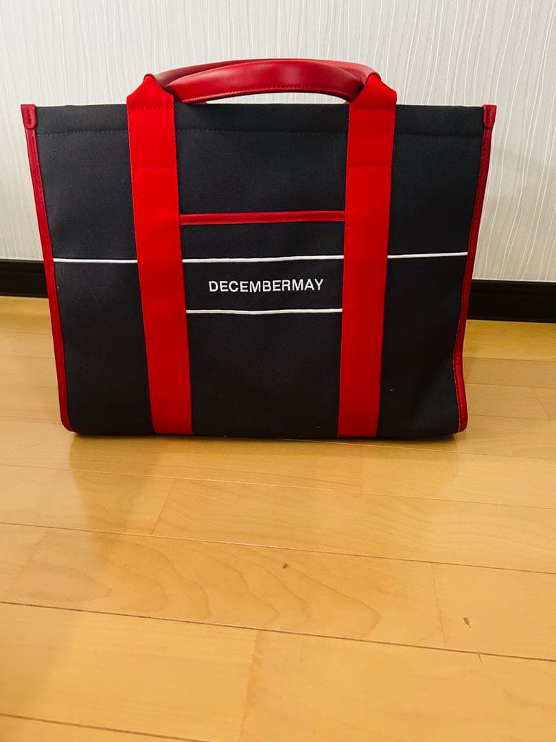 【美品】DECEMBERAY トートバッグ ネイビー/レッド